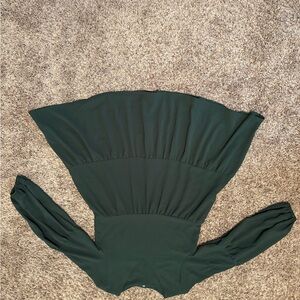 Elegant Green Long Sleeve Dress